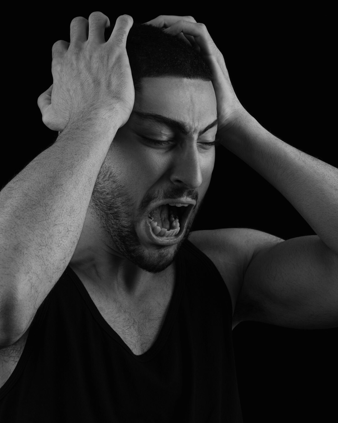man overcoming fear of speaking