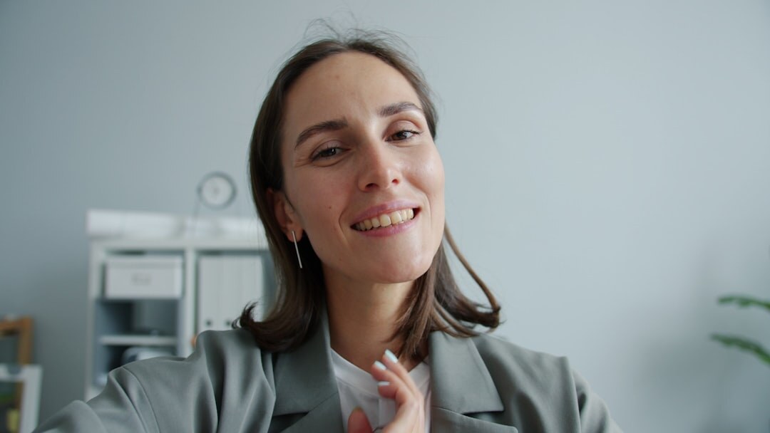 woman using hand gestures while talking