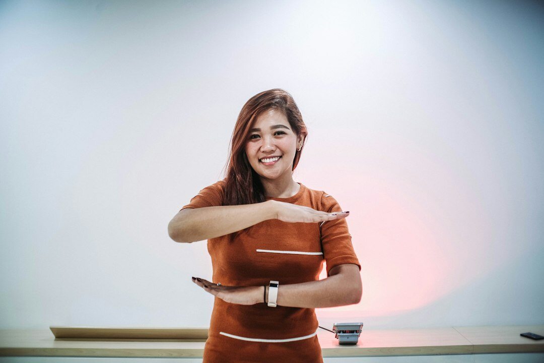 confident speaker presenting
