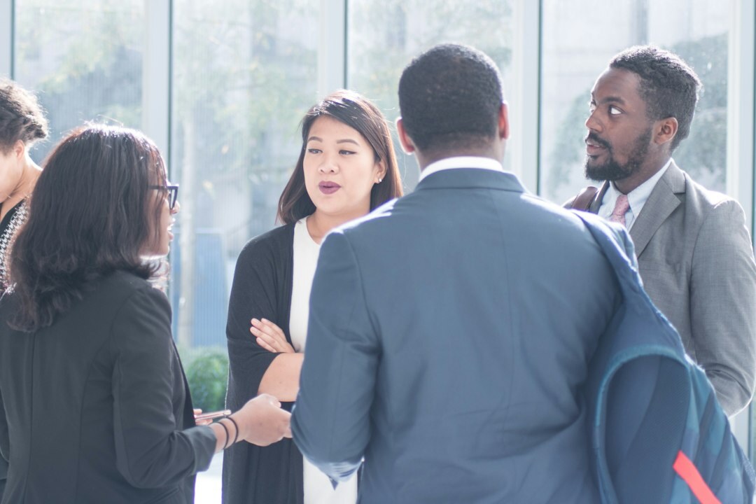 diverse professionals networking